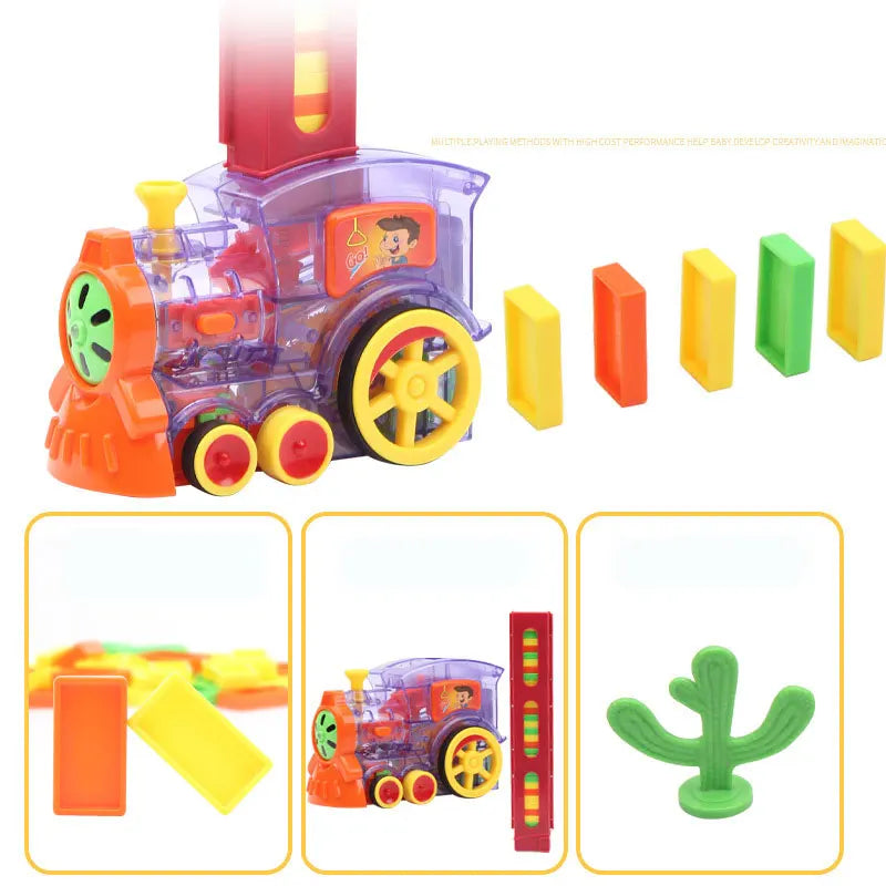 Domino Train Toy Set with Lights
