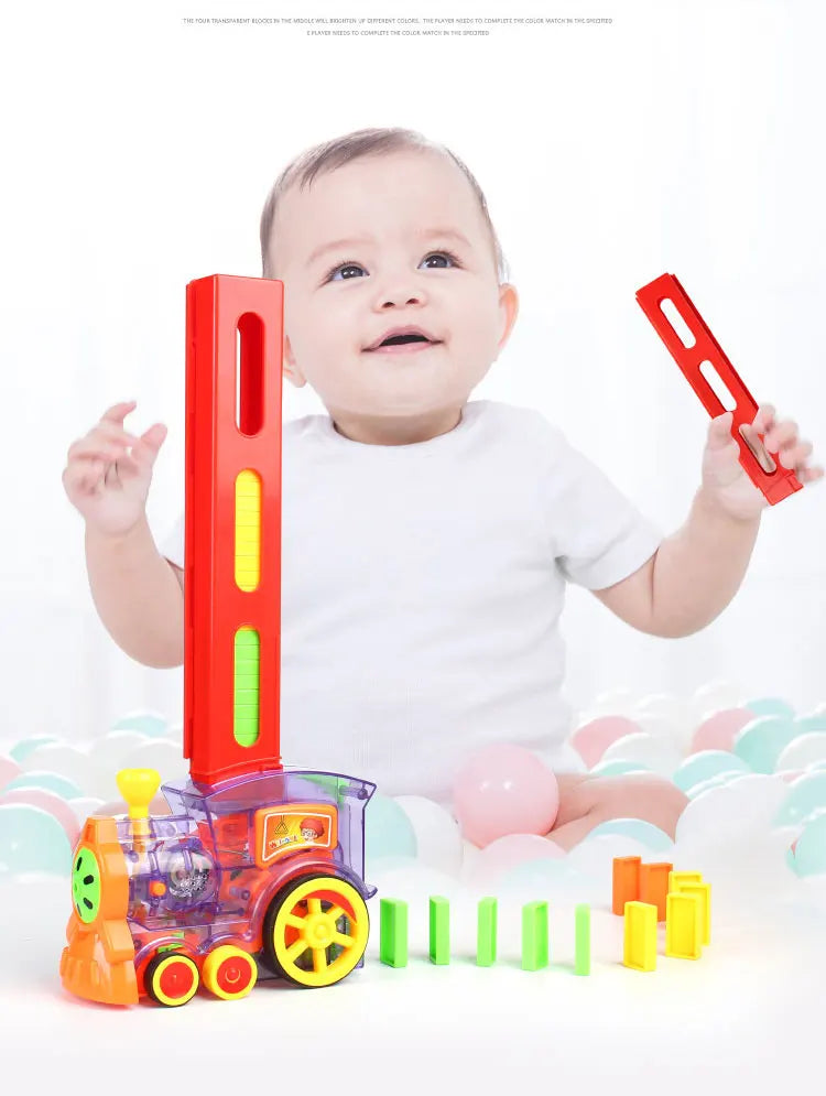 Domino Train Toy Set with Lights