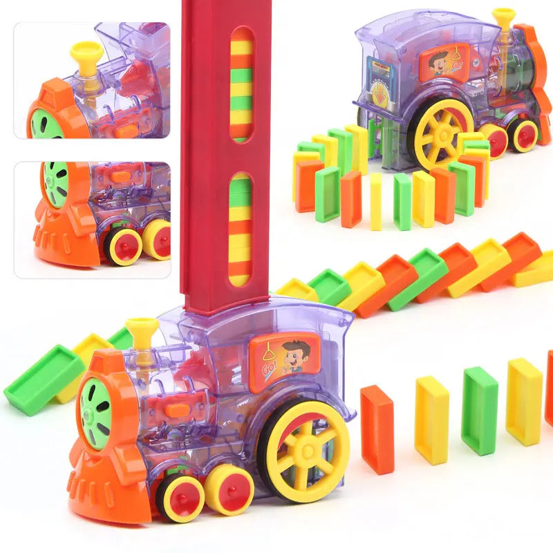Domino Train Toy Set with Lights