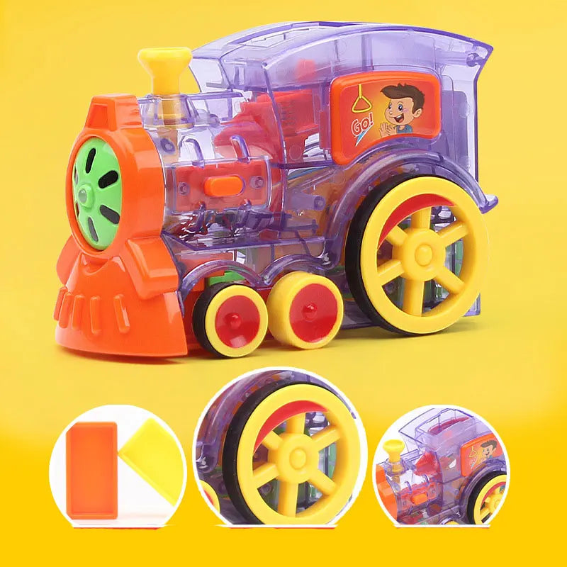 Domino Train Toy Set with Lights