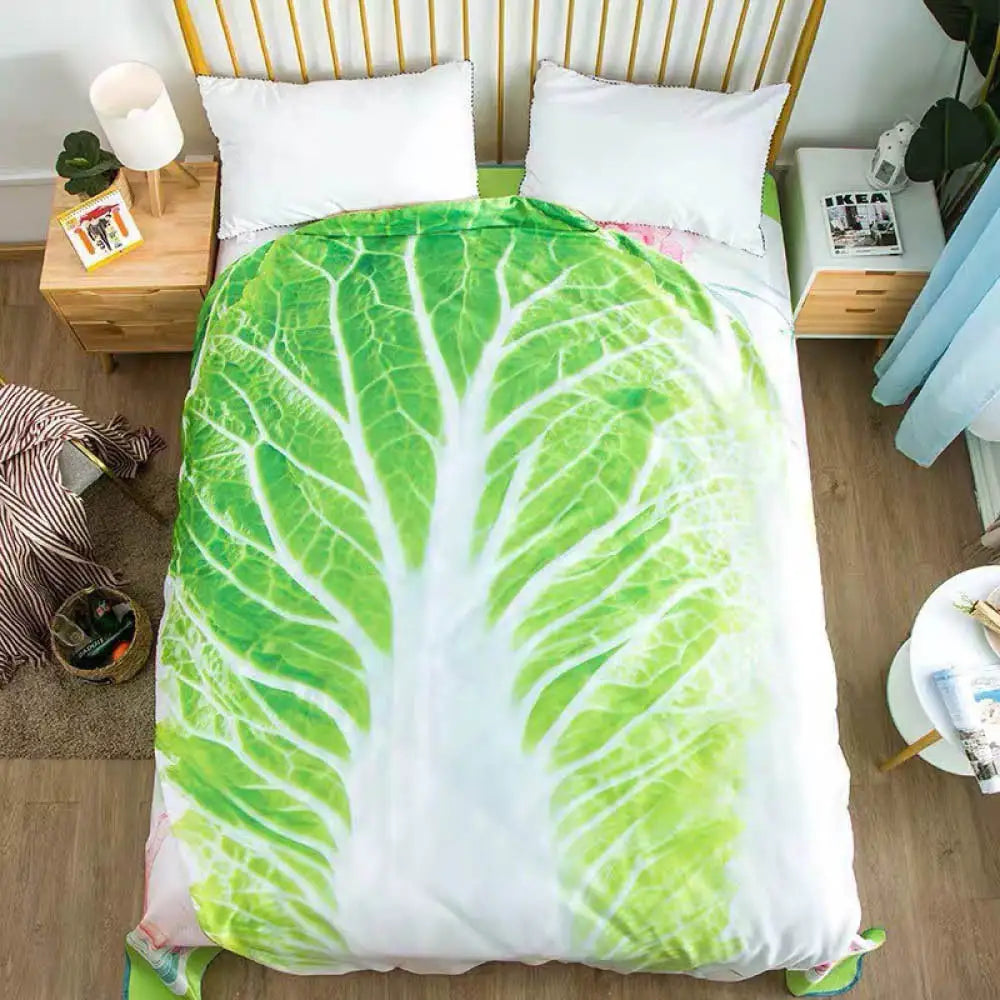 Cabbage Pattern Flannel Throw Blanket