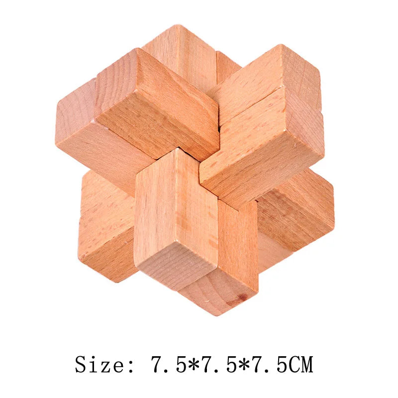 Wooden Lu Ban Lock Brain Teaser Puzzle