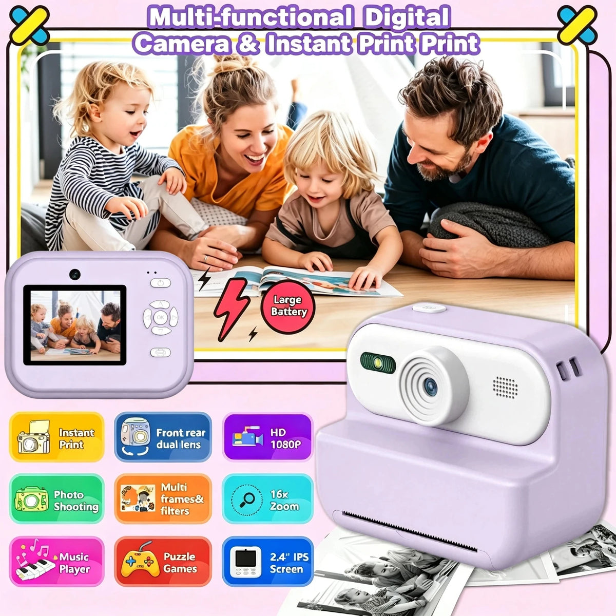 Kids Instant Print Camera