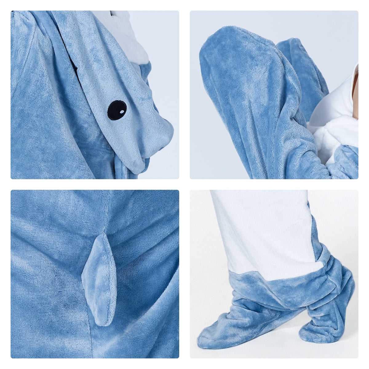 Shark Wearable Blanket Pajamas