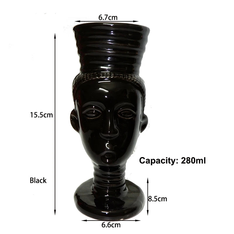 Tiki Mugs Ceramic Hawaiian Luau Cocktail Mugs