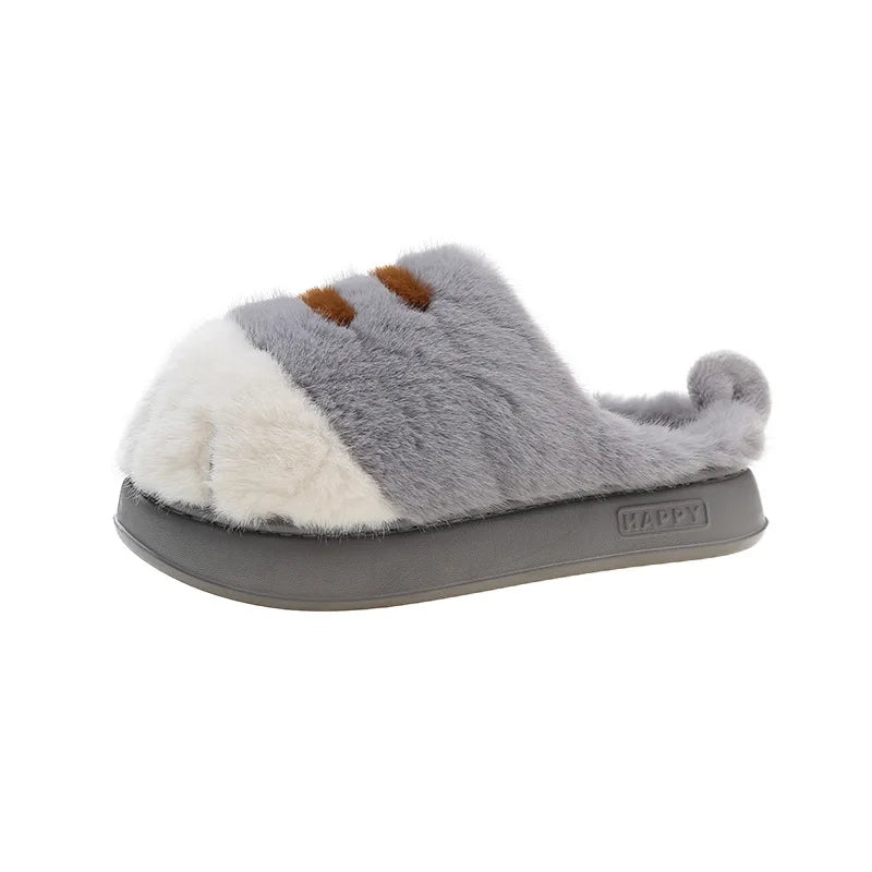 Cat Claw Plush Slippers for Women