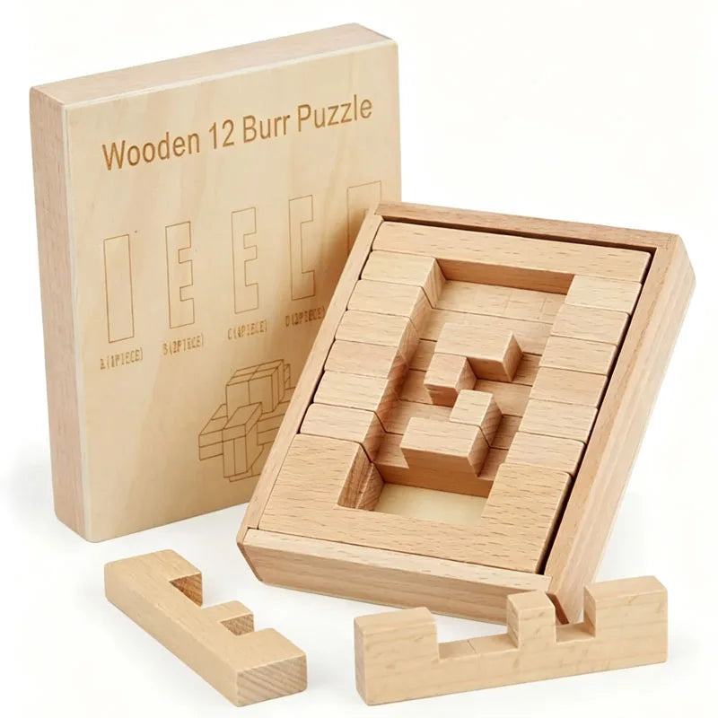 Wooden 3D Brain Teaser Puzzle
