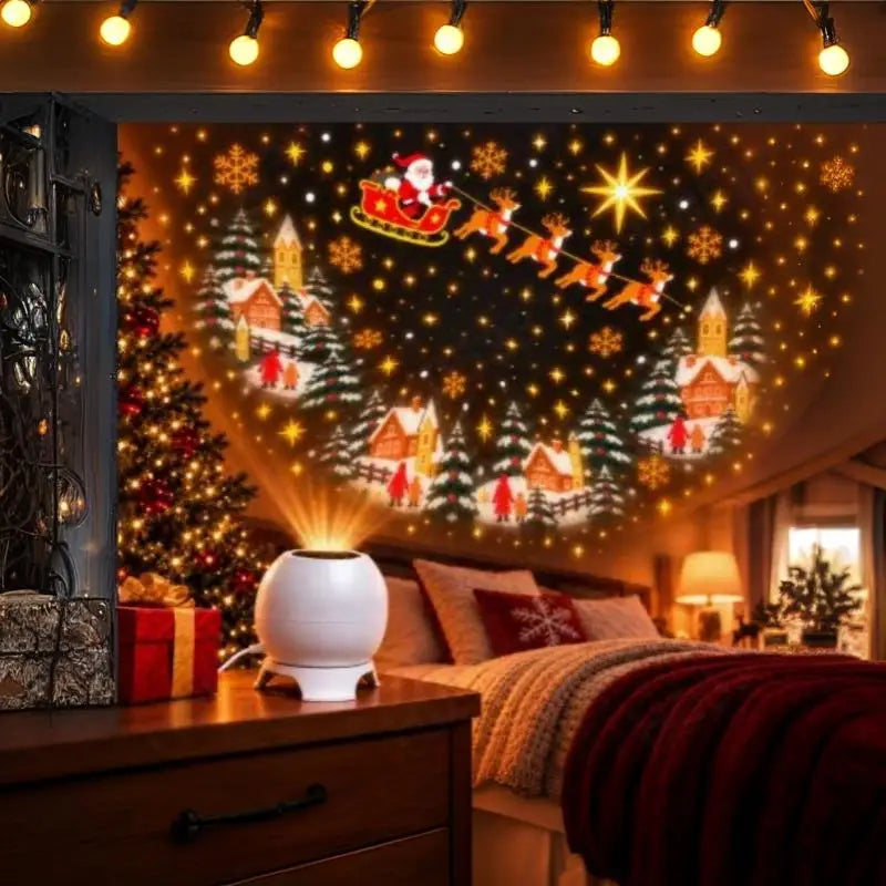 Rotating LED Christmas Projector Night Light