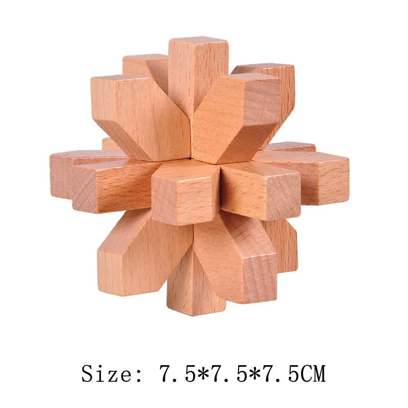 Wooden Lu Ban Lock Brain Teaser Puzzle