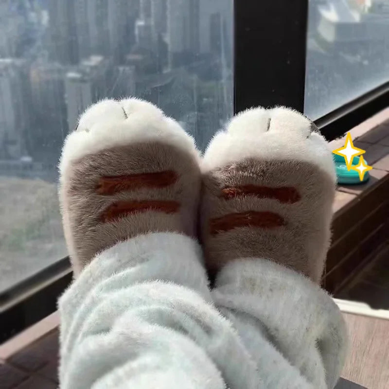 Cat Claw Plush Slippers for Women