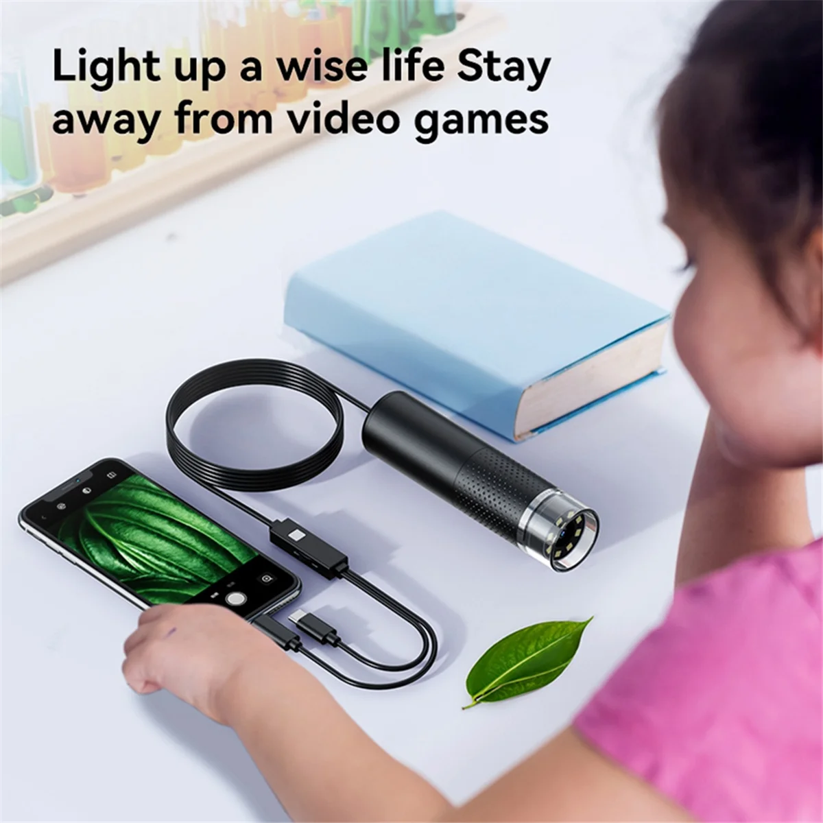Handheld Digital Microscope with LED Light