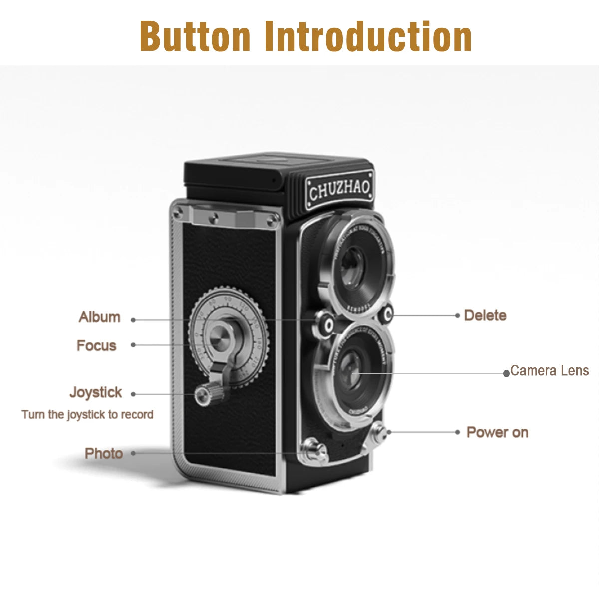 Vintage Mini Digital Camera, 1080P Video