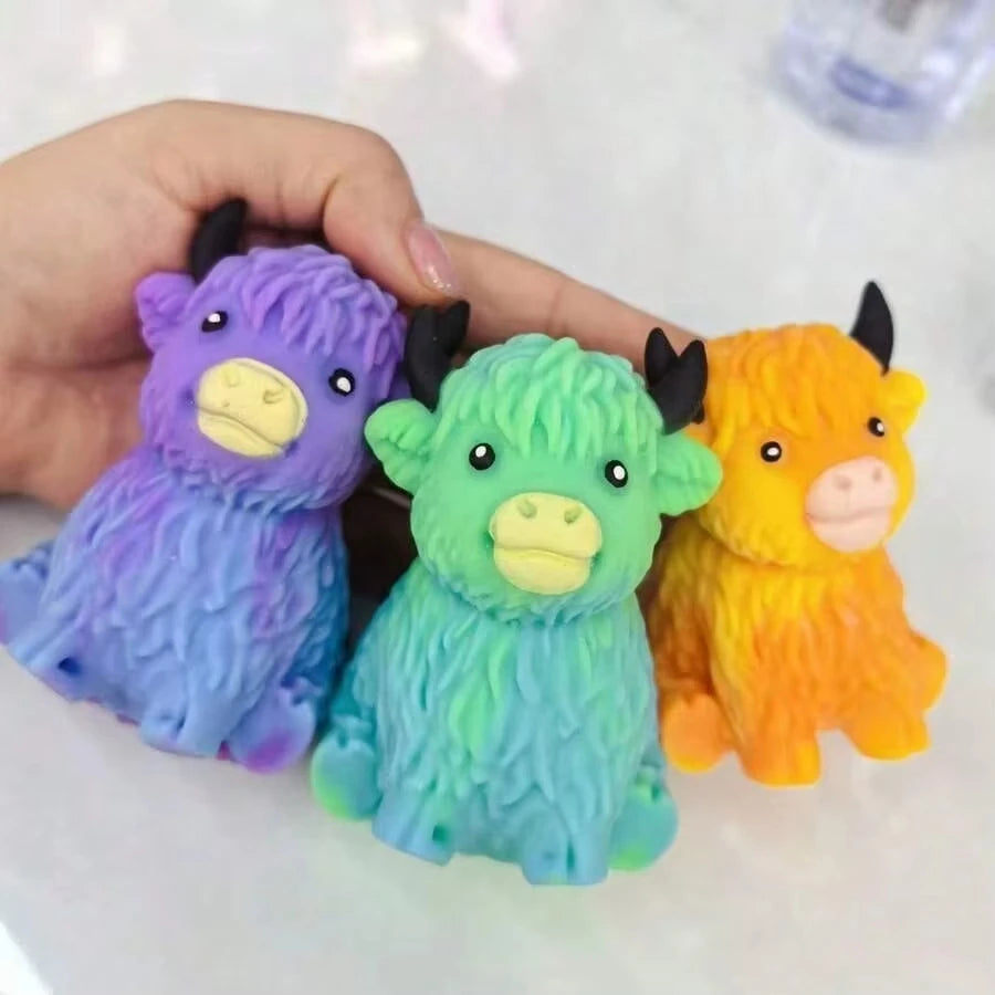 Highland Cow Squishy Fidget Toy