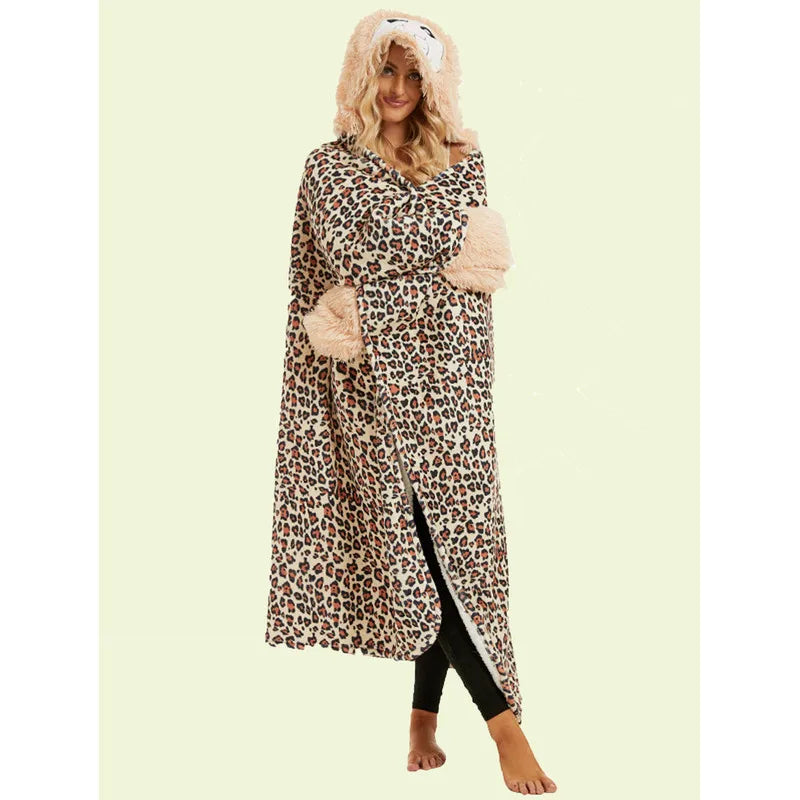Animal Hooded Wearable Blanket for Women