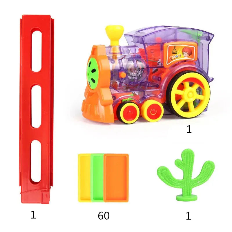 Domino Train Toy Set with Lights