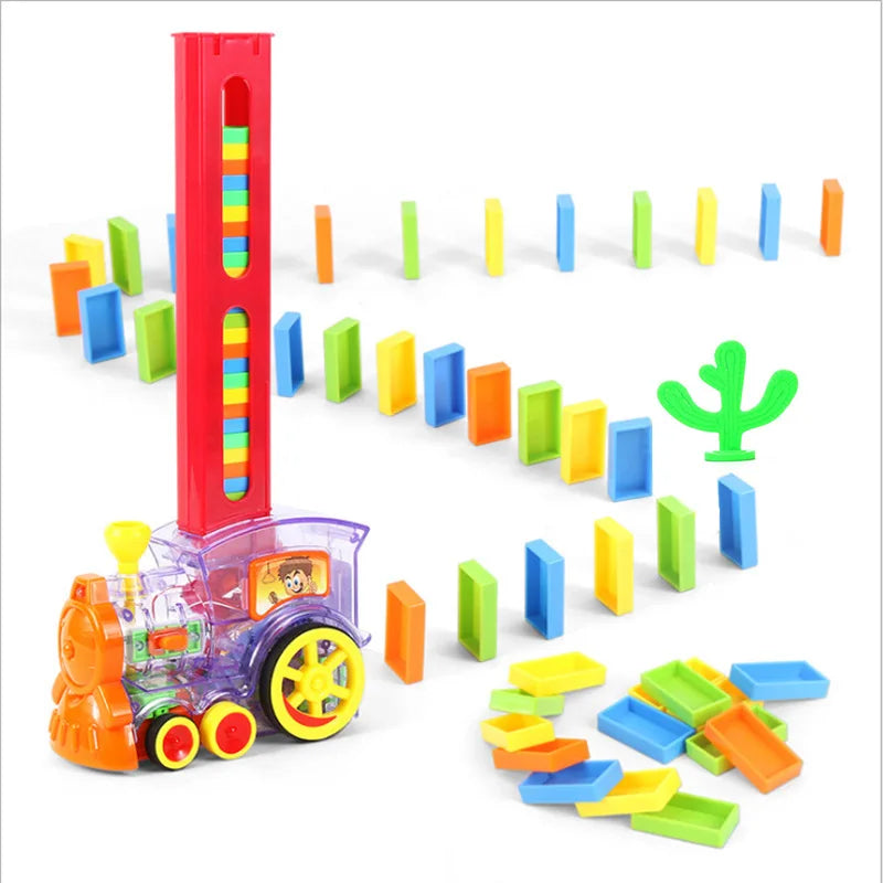 Domino Train Toy Set with Lights