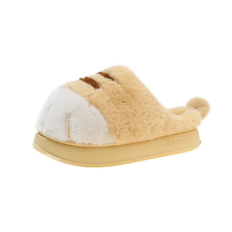 Cat Claw Plush Slippers for Women