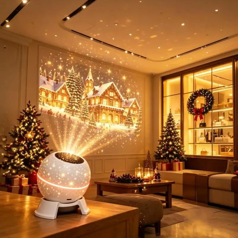 Rotating LED Christmas Projector Night Light