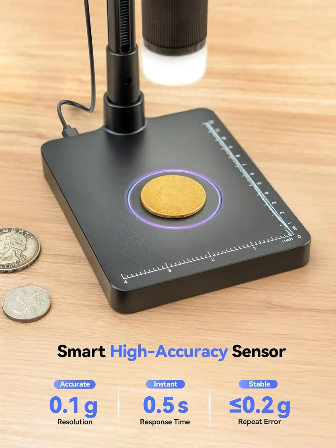 Digital Coin Microscope with Weighing Scale