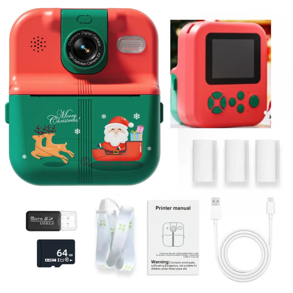 Kids Instant Print Camera with Selfie Lens