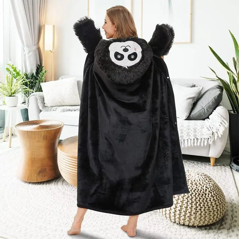 Animal Hooded Wearable Blanket for Women