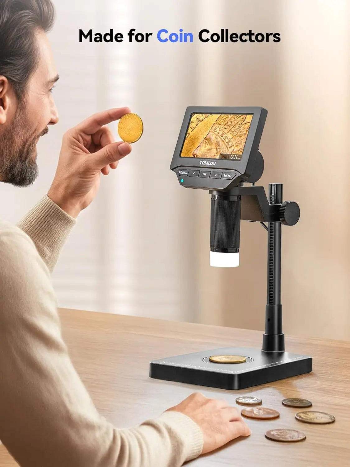 Digital Coin Microscope with Weighing Scale