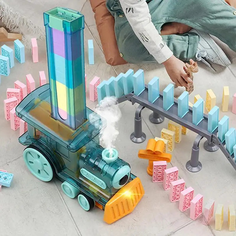 Automatic Domino Train Toy for Kids