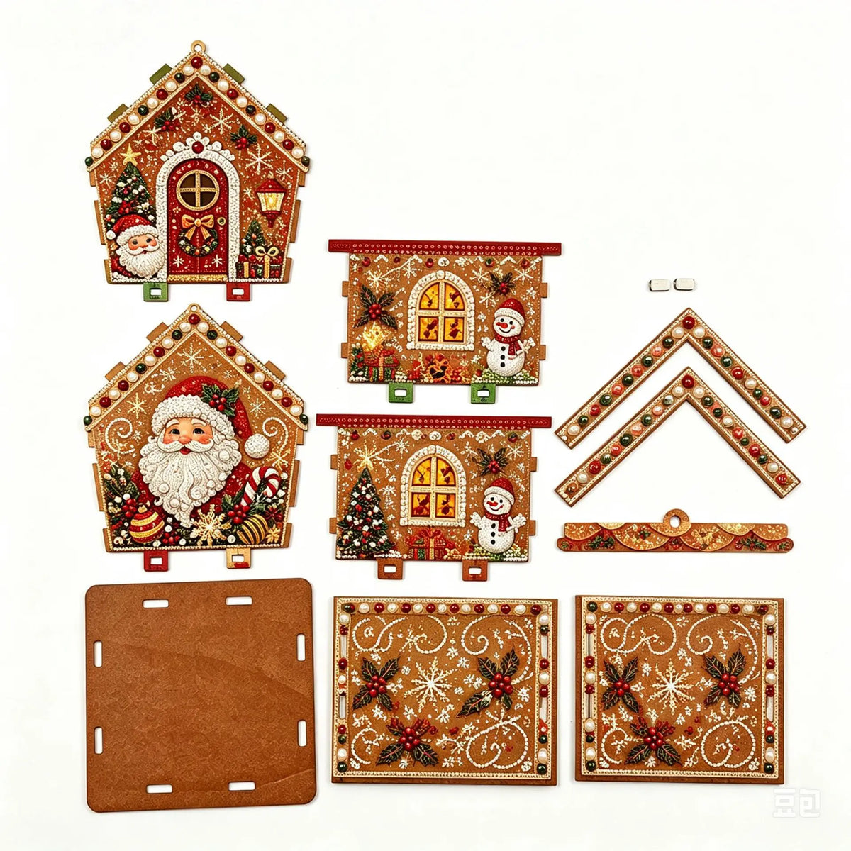 Wooden Christmas House Diamond Painting Kit