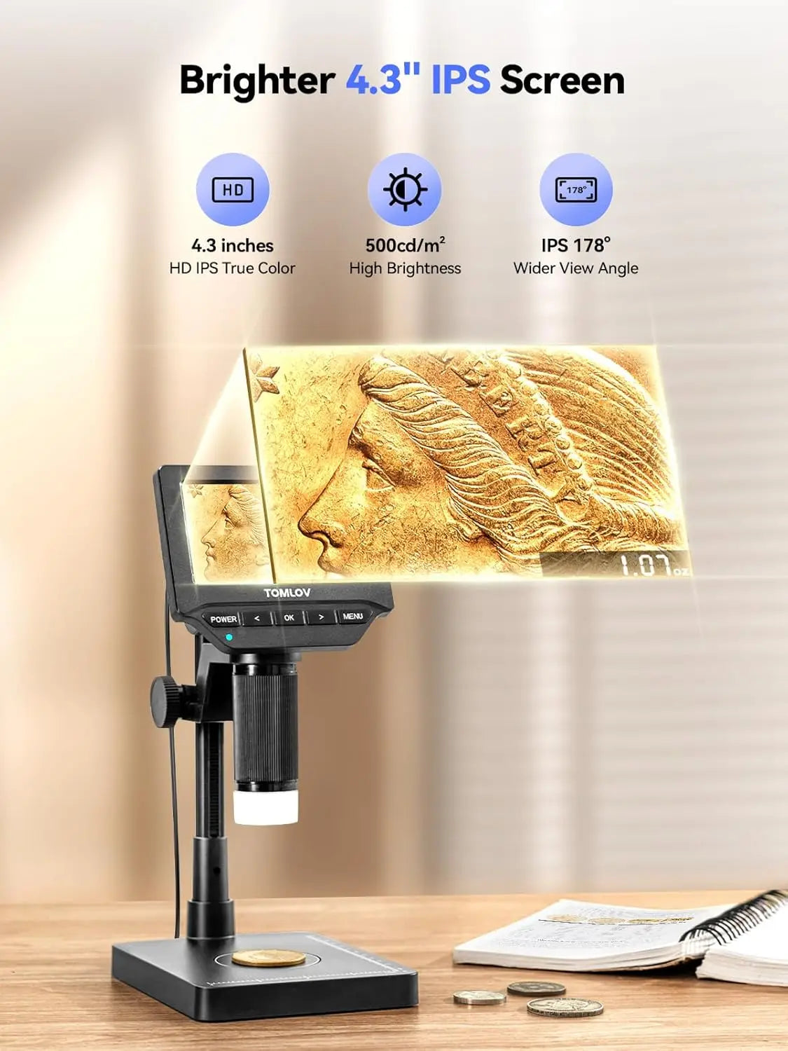 Digital Coin Microscope with Weighing Scale