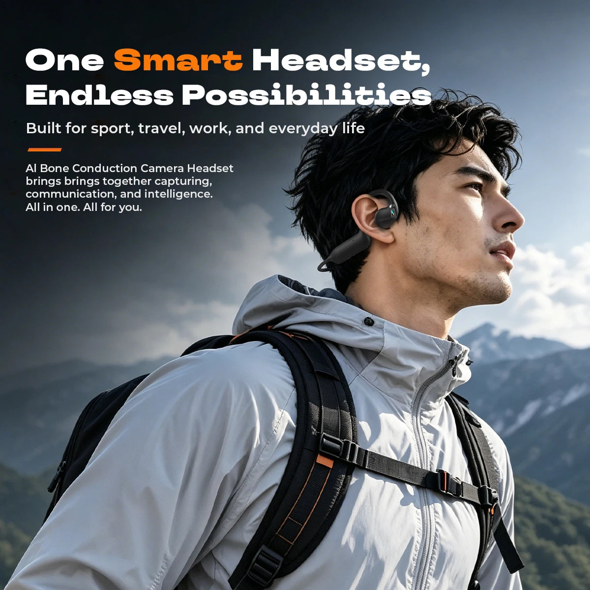 Bone Conduction Earbuds with HD Camera