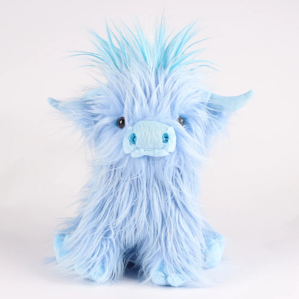 Fluffy Highland Cow Plush Toy – 25cm Soft Stuffed Cow Plushie Gift