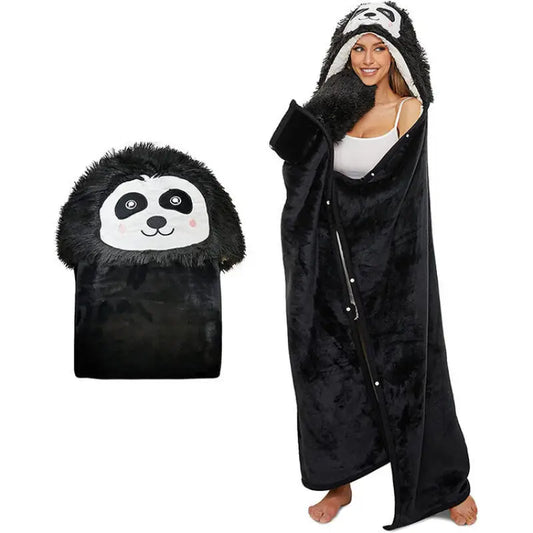 Animal Hooded Wearable Blanket for Women
