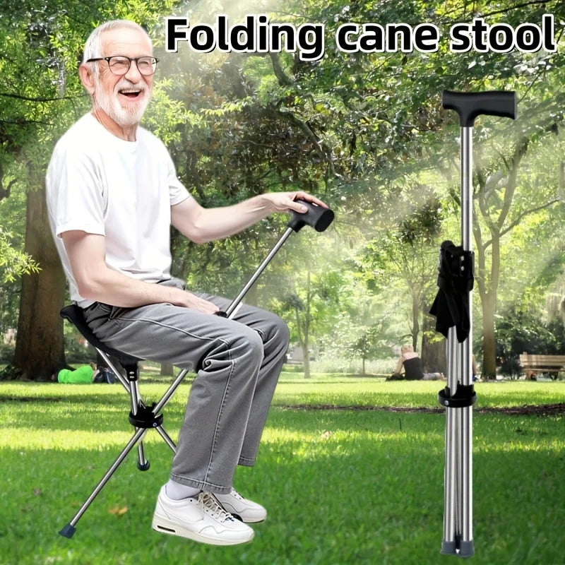 Folding Walking Cane Stool