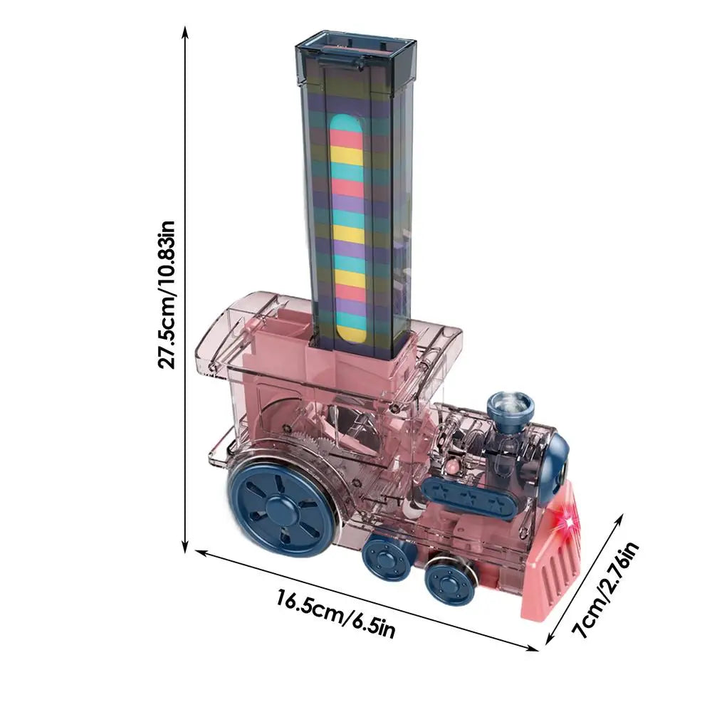 Automatic Domino Train Toy for Kids