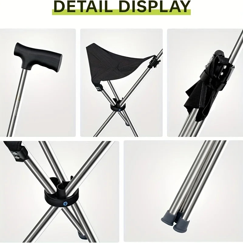 Folding Walking Cane Stool